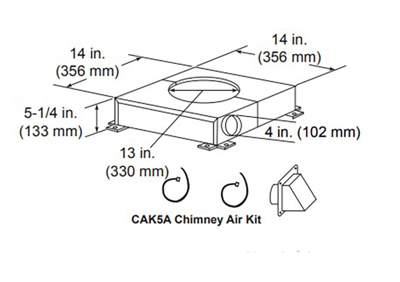 Majestic Chimney Air Kit for SL1100 and SL400 Series Pipe (CAK5A)