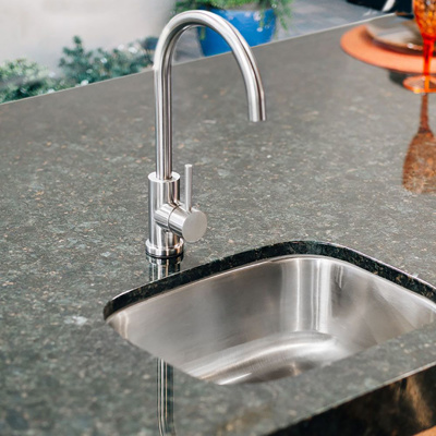 ****  WHILE SUPPLIES LAST - REPLACED BY SNK-19U  **** Summerset 19” x 15” Stainless Steel Undermount Sink with 360º Hot and Cold Faucet (SSNK-19U)